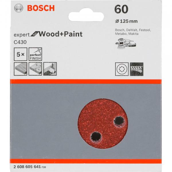 Bosch Sanding Pad C 430 D125MM Wood Grit 60 5 pcs.