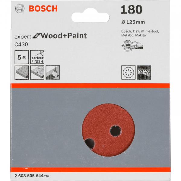 Bosch Sanding Pad C 430 D125MM Wood Grit 180 5 pcs.