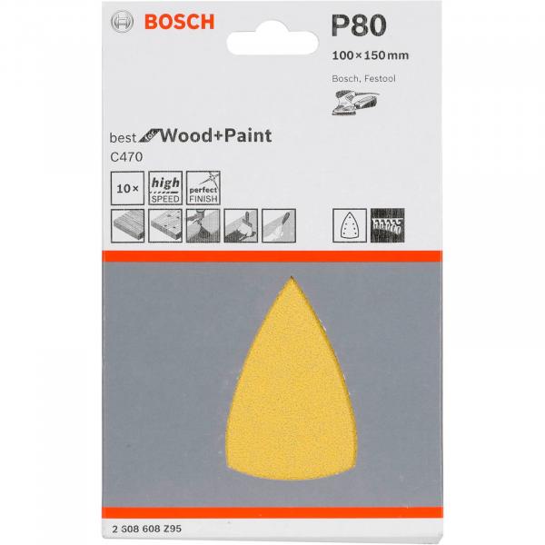 Bosch Hiomapaperi 10 St. C470 80 100x150 mm