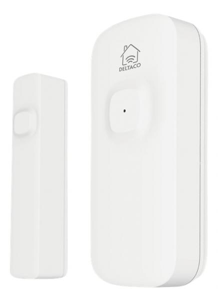 DELTACO SMART HOME magneettitunnistin oveen ja ikkunaan, Wi-Fi, valkoinen