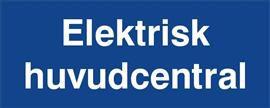 ELEKTRISK HUVUDCENTRAL MERKINTÄKILPI NORMIOPASTE